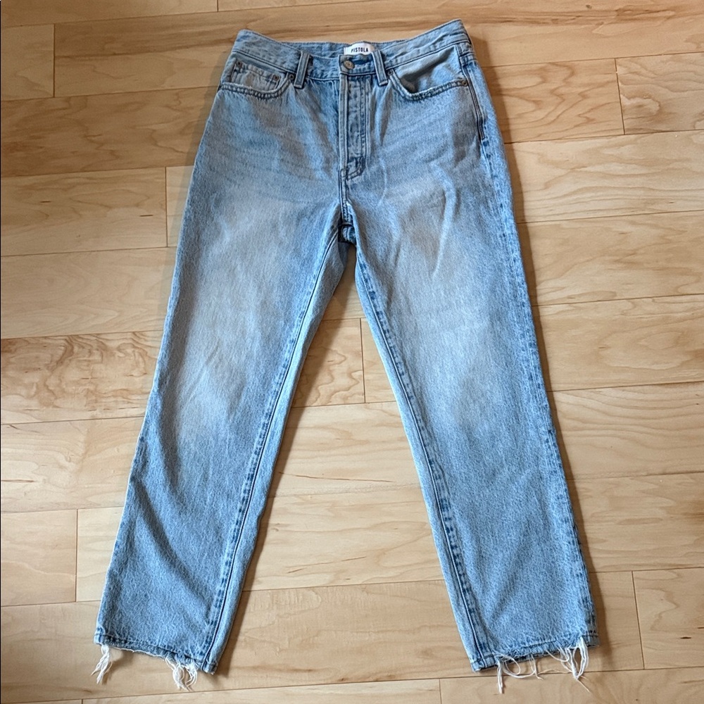 Pistola Light Blue Straight Leg Jeans
